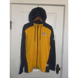 Adidas Navy And Yellow NHL Nashville Predators Full Zip‎ Jacket